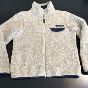Columbia Cream Fleece Jacket with Navy Details